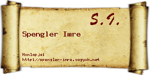Spengler Imre névjegykártya